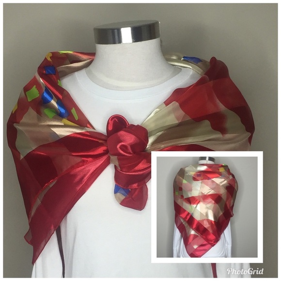 Square "Sheer" Like Scarf || 3 Mystery Scarves Included with this Purchase! - Picture 3 of 8